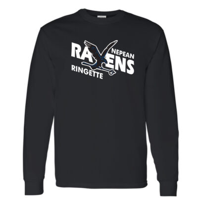 Gildan Unisex Ravens Ringette Crest Printed Long Sleeve Thumbnail