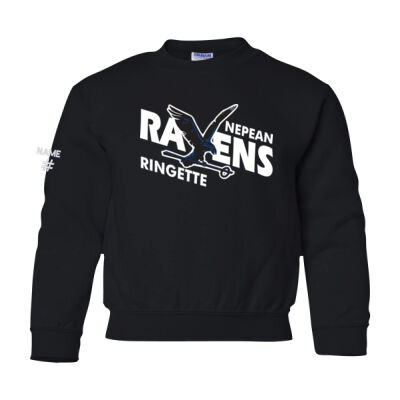 Gildan Youth Ravens Ringette Crest Printed Crewneck Thumbnail