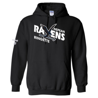 Gildan Unisex Ravens Ringette Crest Printed Hoodie Thumbnail