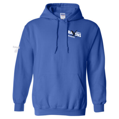 Gildan Unisex Ravens Ringette Emblem Printed Hoodie Thumbnail